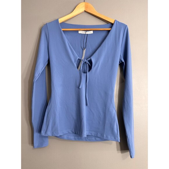 Susana Monaco NWT tie circle long sleeve top S - Picture 2 of 10